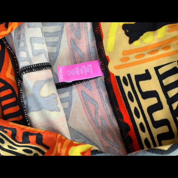 LuLaRoe black cat orange leggings - Picture 2 of 2